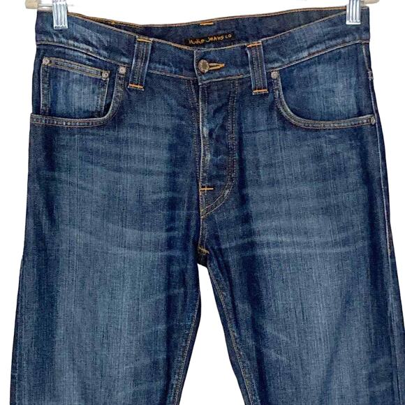 NUDIE Jeans Average Joe Straight Leg Cold Denim Wash Stretch Size 31 x 30 Italy - Picture 5 of 16